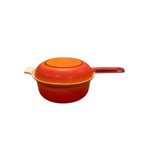 Vintage Descoware Flame Orange 2-in-1
Cast Iron Combo